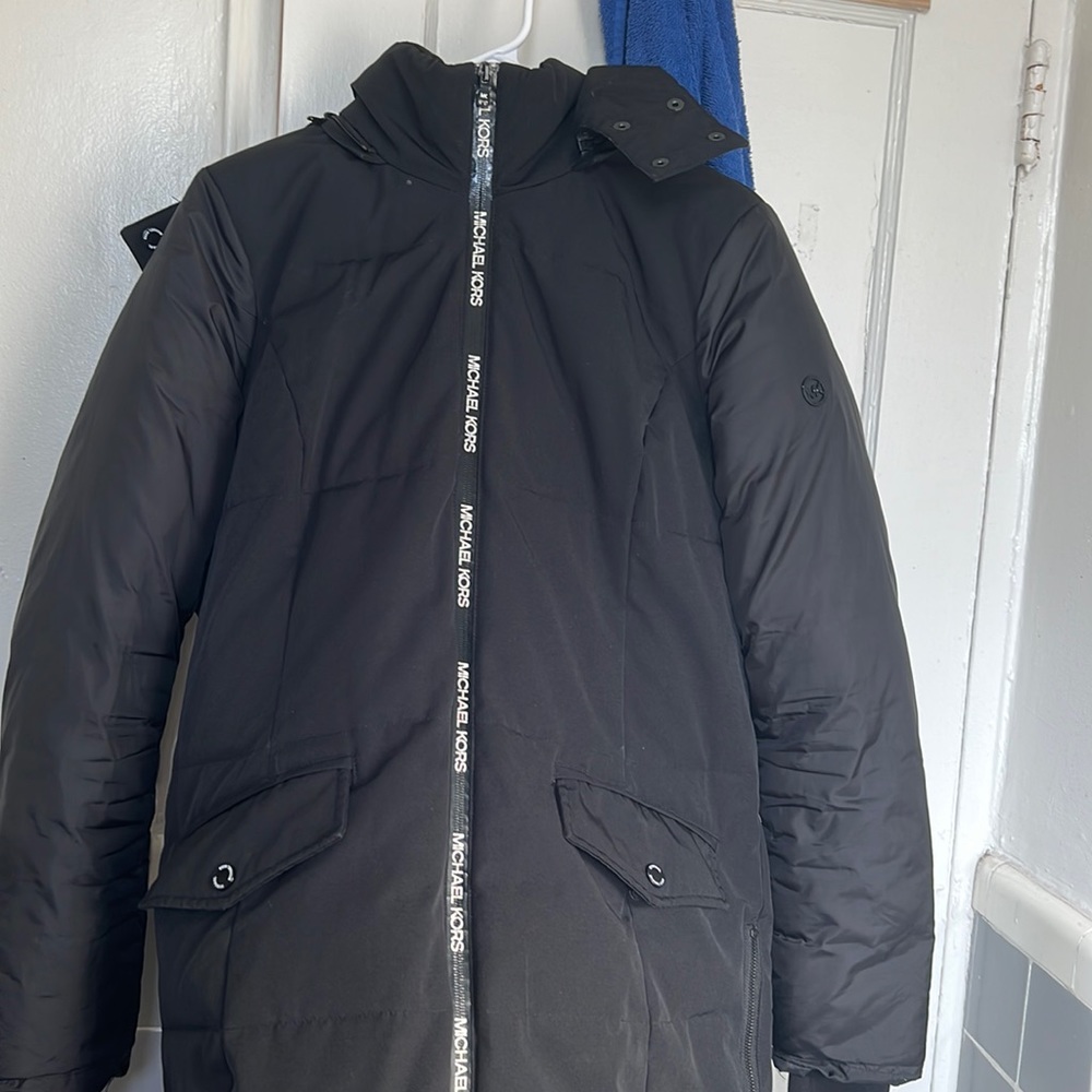 Black Micheal Kors coat